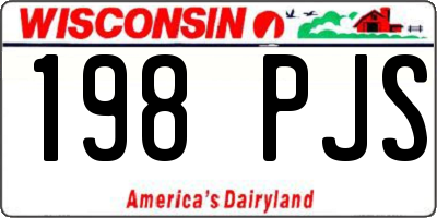WI license plate 198PJS