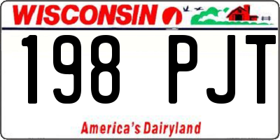 WI license plate 198PJT