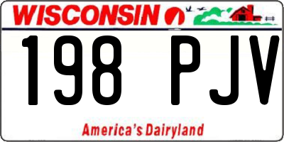 WI license plate 198PJV