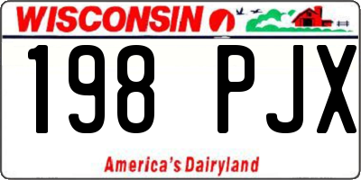 WI license plate 198PJX