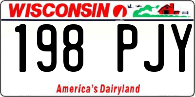 WI license plate 198PJY