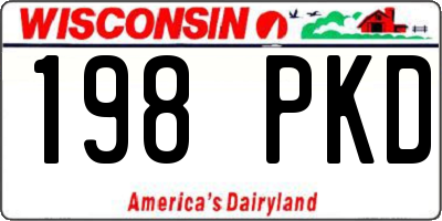 WI license plate 198PKD