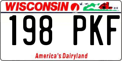 WI license plate 198PKF