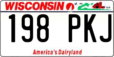 WI license plate 198PKJ