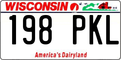WI license plate 198PKL