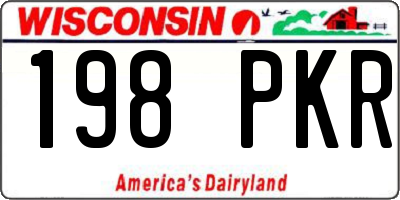 WI license plate 198PKR
