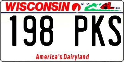 WI license plate 198PKS
