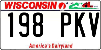 WI license plate 198PKV