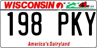 WI license plate 198PKY