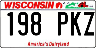 WI license plate 198PKZ