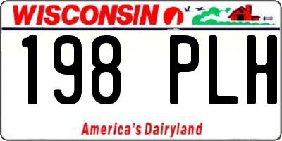 WI license plate 198PLH