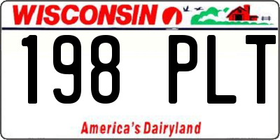 WI license plate 198PLT