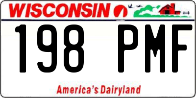 WI license plate 198PMF