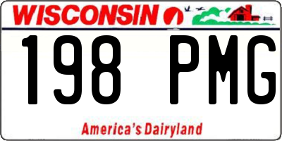 WI license plate 198PMG