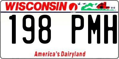 WI license plate 198PMH