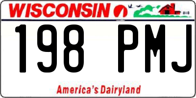 WI license plate 198PMJ
