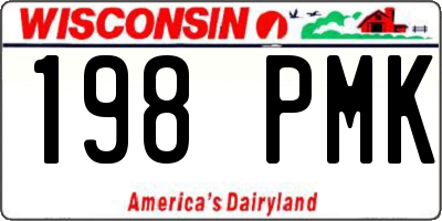 WI license plate 198PMK