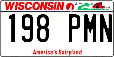 WI license plate 198PMN