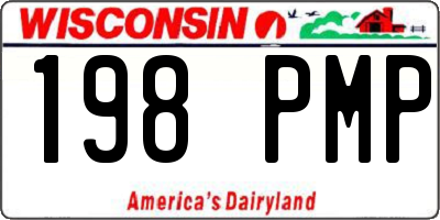 WI license plate 198PMP