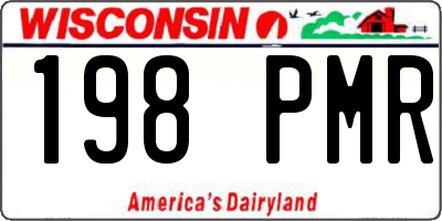WI license plate 198PMR