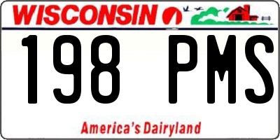 WI license plate 198PMS
