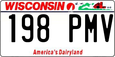 WI license plate 198PMV