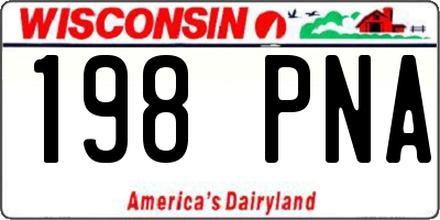 WI license plate 198PNA