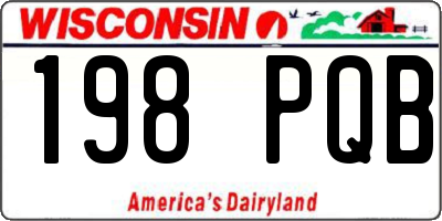 WI license plate 198PQB