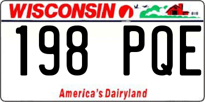 WI license plate 198PQE