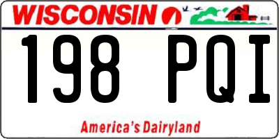 WI license plate 198PQI
