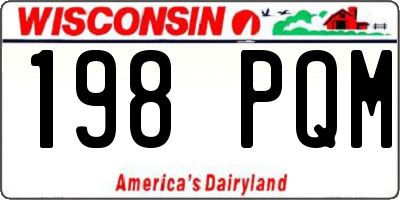 WI license plate 198PQM