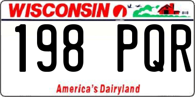WI license plate 198PQR