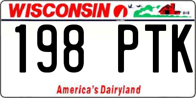 WI license plate 198PTK