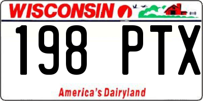 WI license plate 198PTX