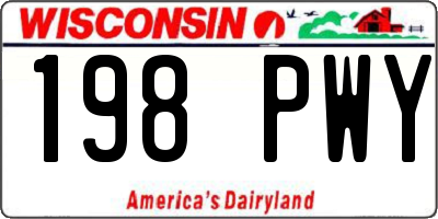WI license plate 198PWY