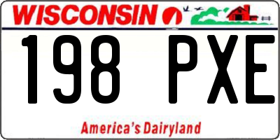 WI license plate 198PXE