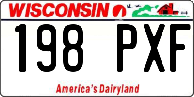 WI license plate 198PXF