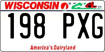 WI license plate 198PXG