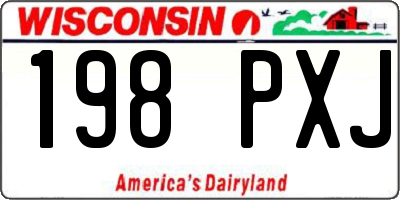 WI license plate 198PXJ