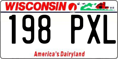 WI license plate 198PXL