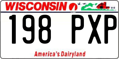 WI license plate 198PXP