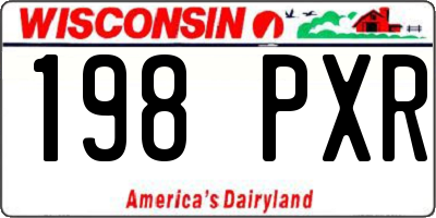 WI license plate 198PXR