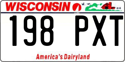 WI license plate 198PXT