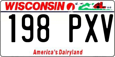 WI license plate 198PXV
