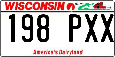 WI license plate 198PXX