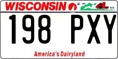 WI license plate 198PXY