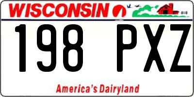 WI license plate 198PXZ
