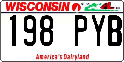 WI license plate 198PYB