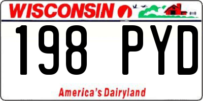 WI license plate 198PYD