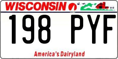 WI license plate 198PYF